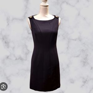 Tory Burch Vivian Ponte Shift Dress In Navy Blue